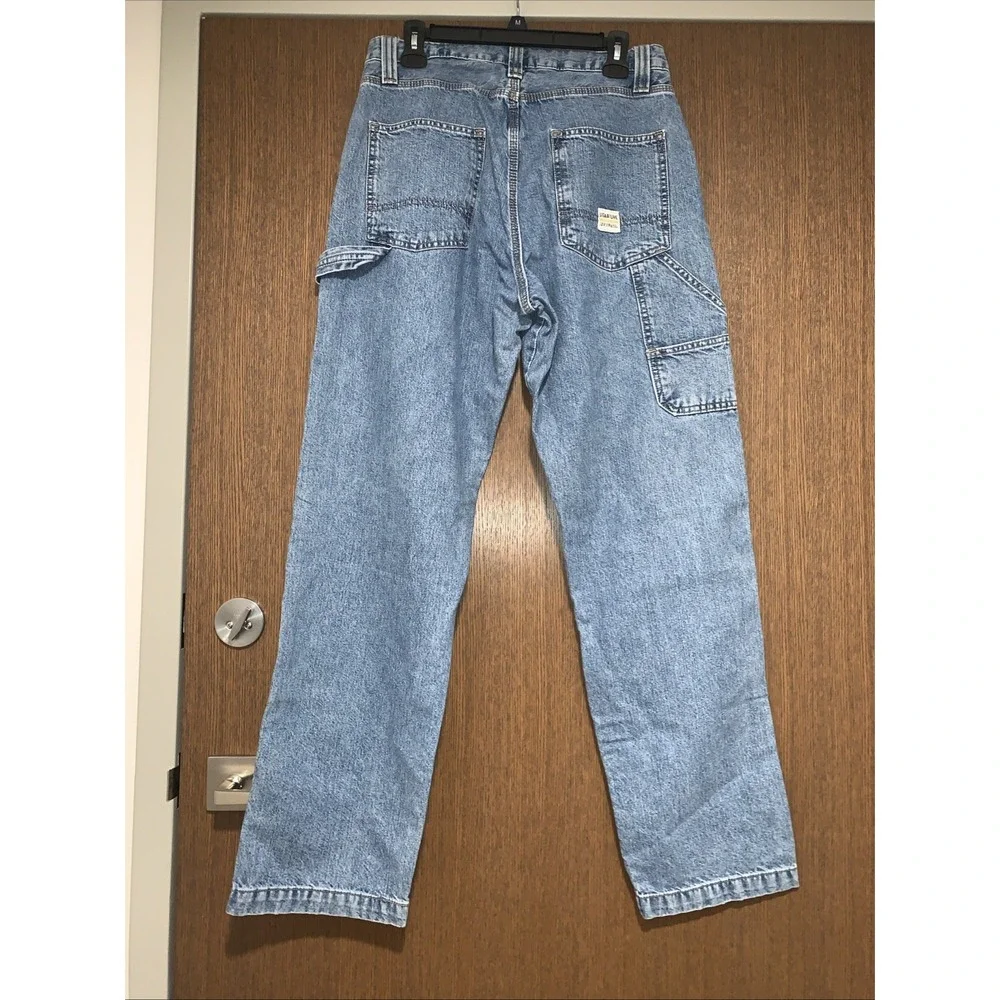 Vintage Men's Y2k Levi's Carpenter Denim Cargo Jeans Relaxed Light Wash 32x34